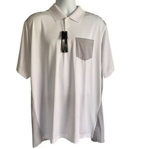 Antigua Desert Dry White Grey Golf Polo Shirt XXL New with Tags